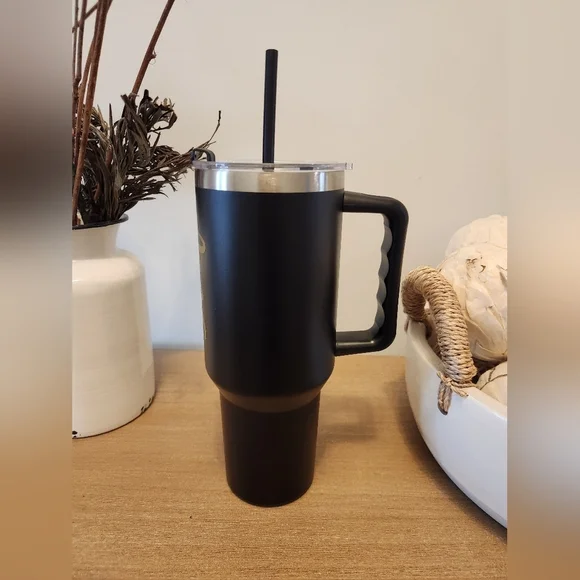 Black and Gold Bride Custom Tumbler with Straw 40 oz NWOT - Picture 2 of 6